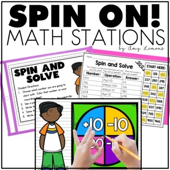 Math Centers 10 Math Stations with Spinners 1