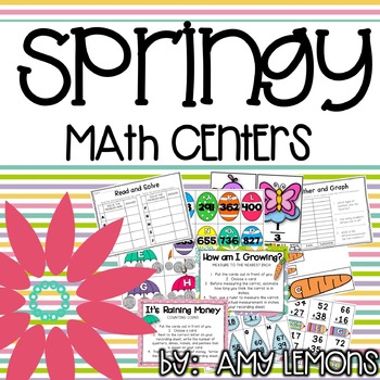 Math Centers 10 Spring Math Stations 1