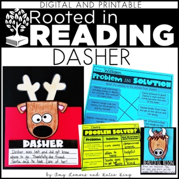 Rooted in Reading Digital and Printable Dasher Reindeer Activities 1