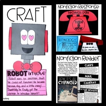 Rooted in Reading Robot in Love Valentines Day Activities 3