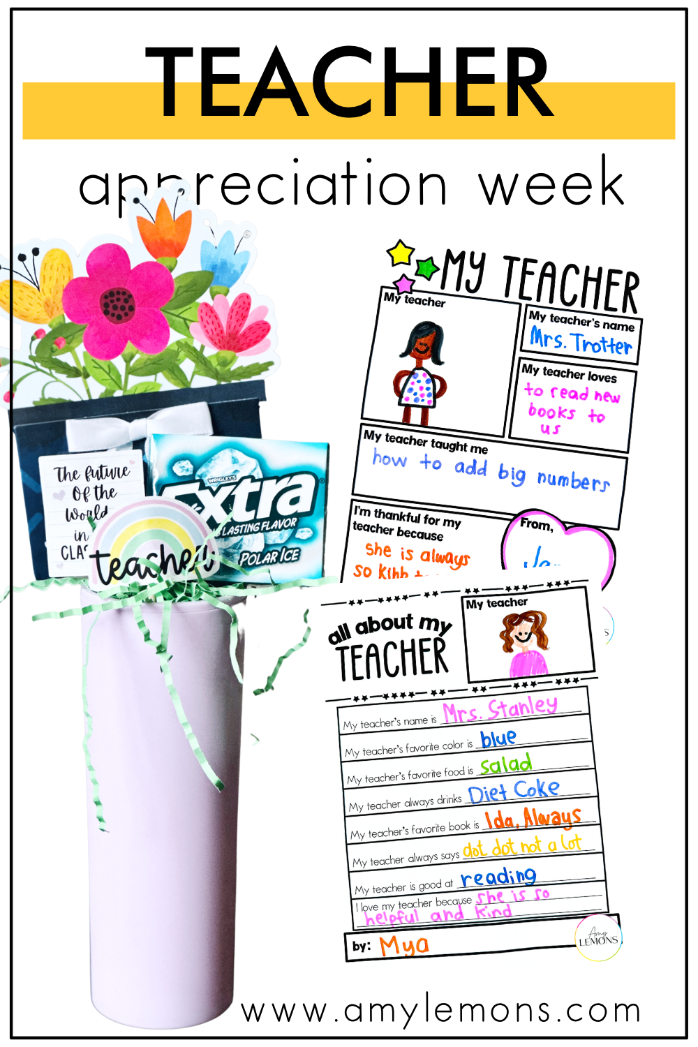 Thoughtful Teacher Appreciation Gift Ideas with FREE Printables Amy