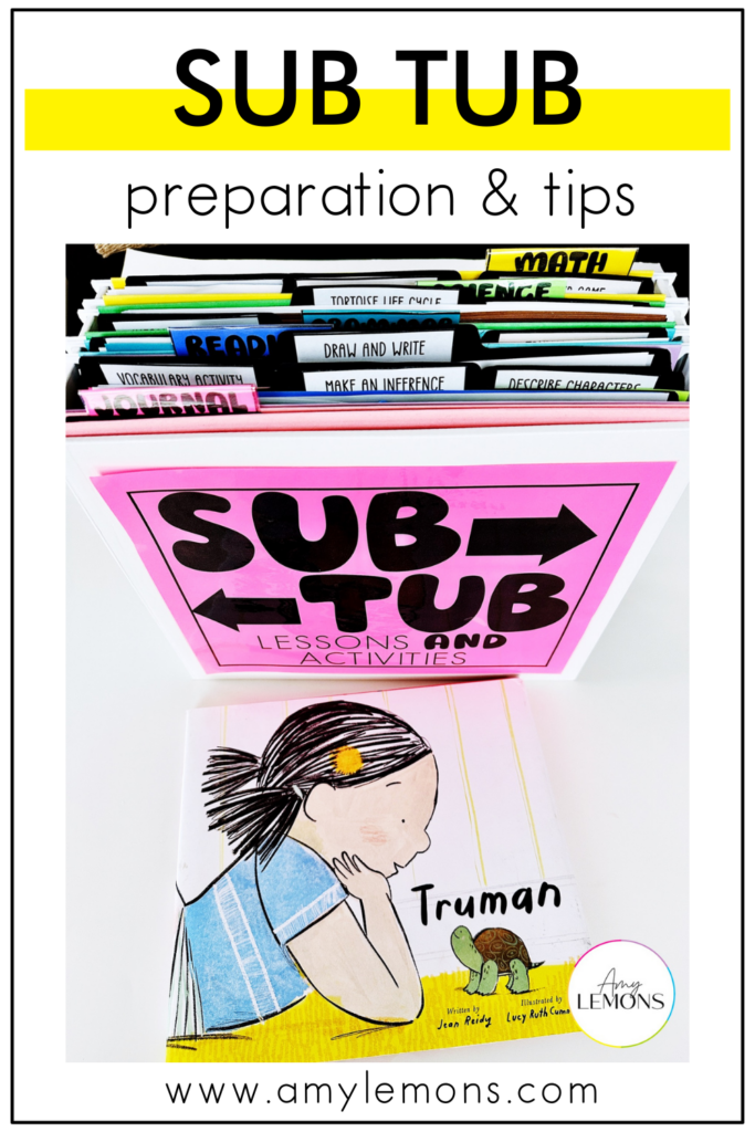 How to prep a sub tub for your substitute plans.