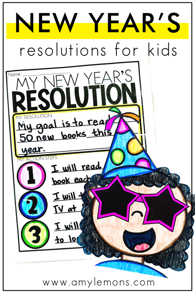 writing new years resolutions with kids