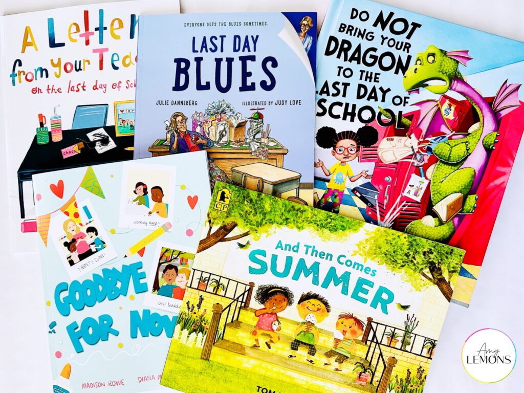 A set of picture books that celebrate the end of the school year.