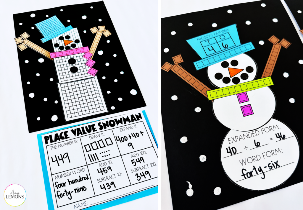 3 Snowman Math Activities