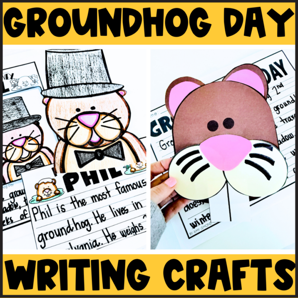 Groundhog Day Craft and Writing Activities with Headband, Word Search, Nonfiction Reader - Image 4