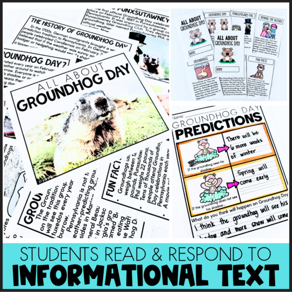 Groundhog Day Craft and Writing Activities with Headband, Word Search, Nonfiction Reader - Image 2