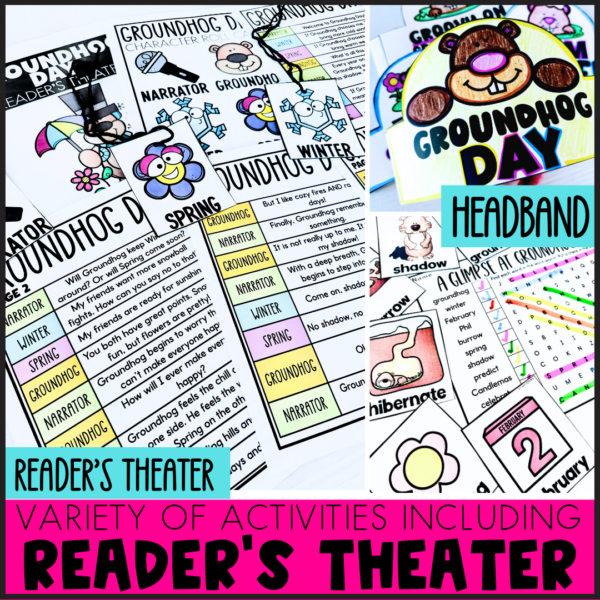 Groundhog Day Craft and Writing Activities with Headband, Word Search, Nonfiction Reader - Image 3