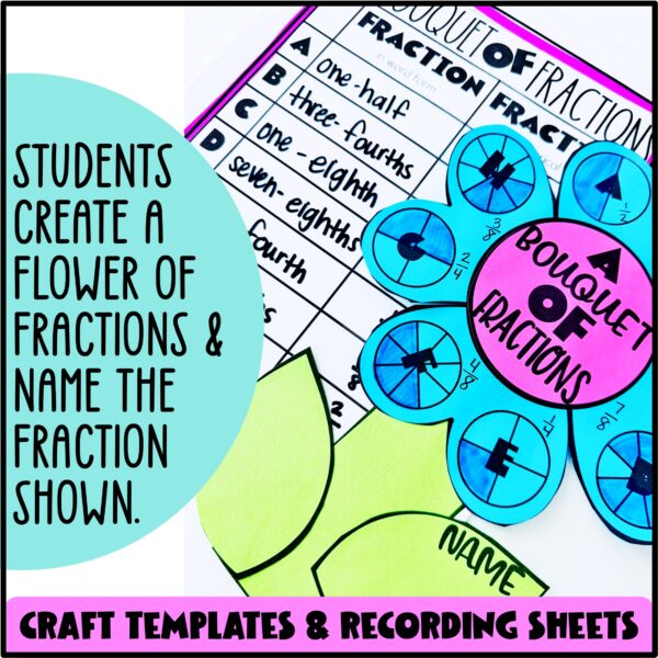 Valentine Math Craft & Fraction Activity | Valentine's Day Math Bulletin Board - Image 3