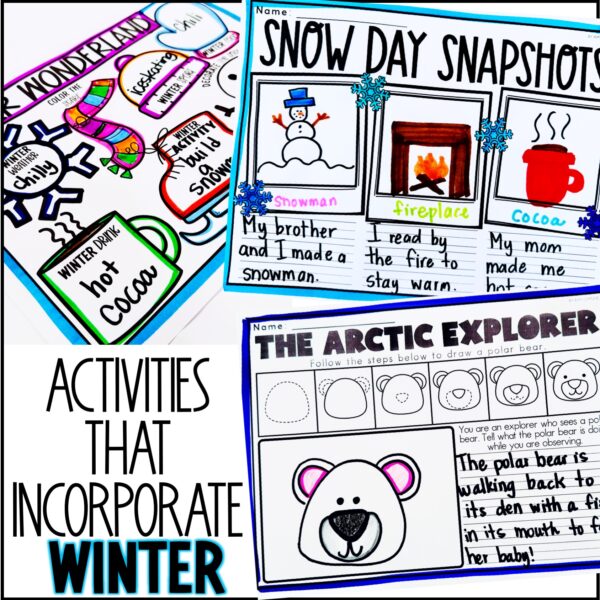 Winter Printables: Word Search Worksheets, Math & Coloring | Snow Day Morning Work Activity - Image 4