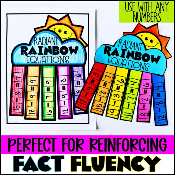 Spring Math Craft | Rainbow Math Fact Fluency Craft & Spring Math Bulletin Board - Image 2