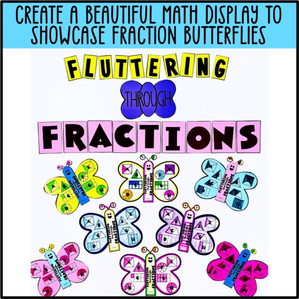 Butterfly Math & Fraction Craft Activity | Spring Math Fractions Bulletin Board - Image 4