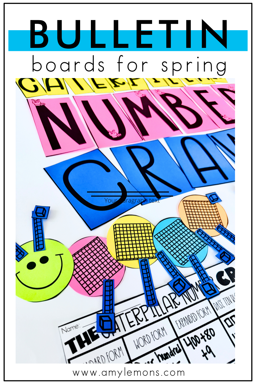 5 Eye-Catching Spring Bulletin Boards Using Math Activities - Amy Lemons