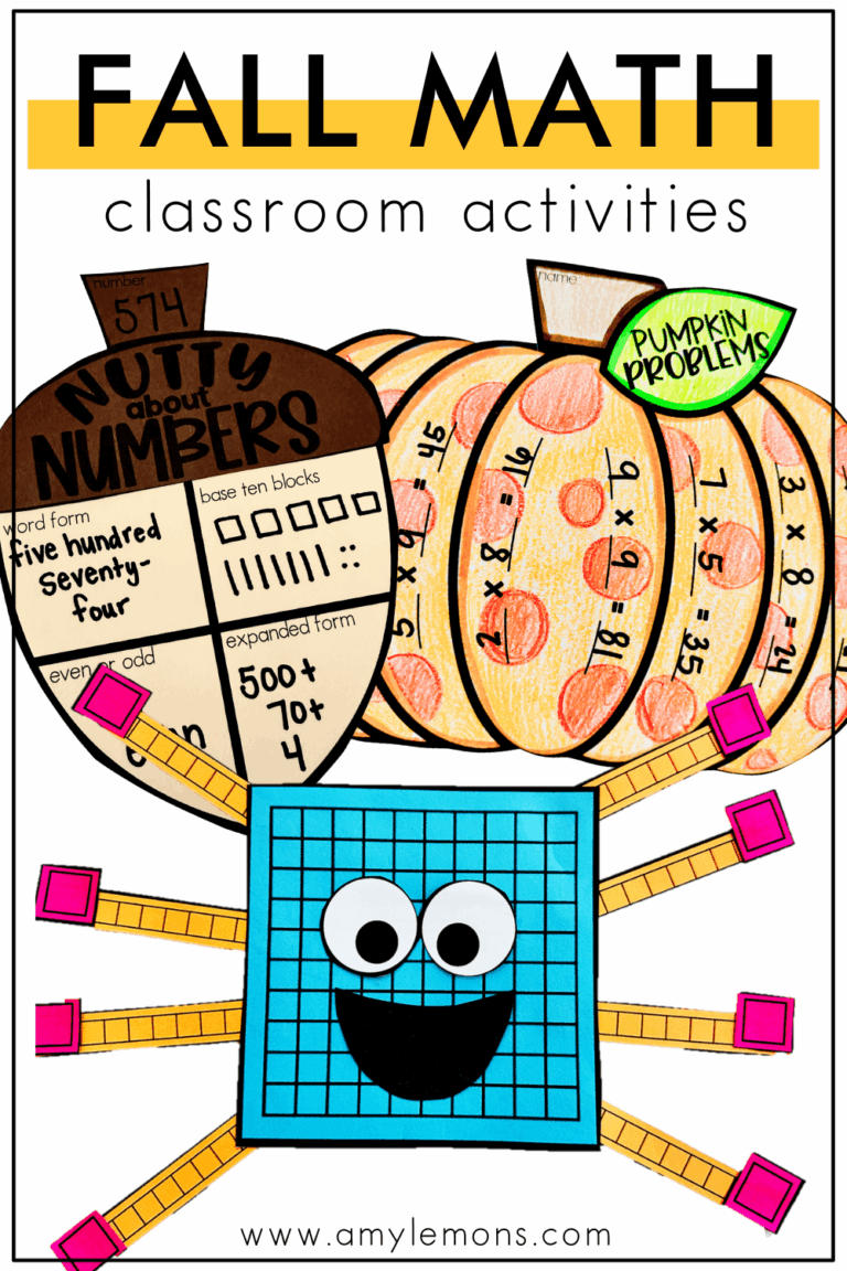 fall math activity 8