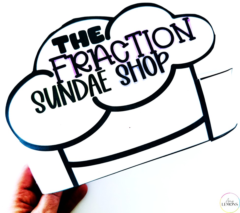 fraction sundae craft for 2nd grade math