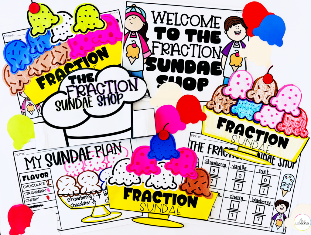 A set of hands on activities to teach fractions in a visual way
