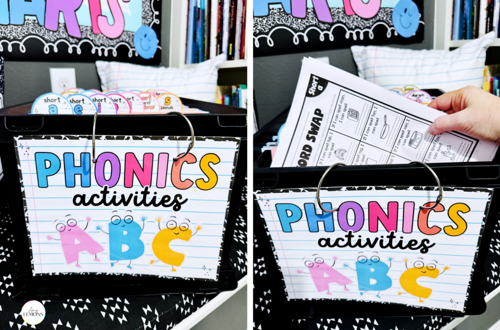 Classroom decor ideas for a phonics instruction system