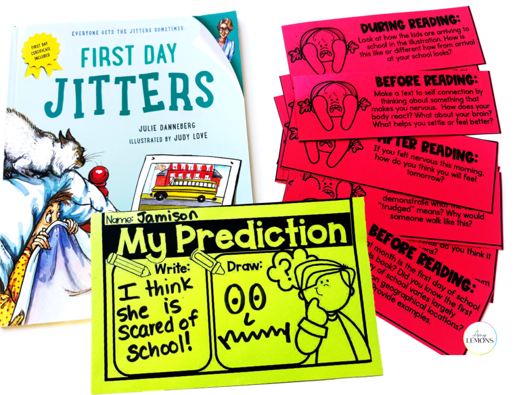 First Day Jitters prediction anchor chart,