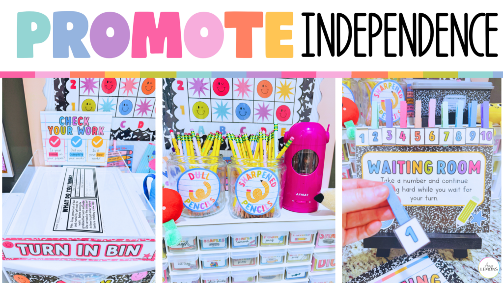 3 classroom management systems that promote student independence.