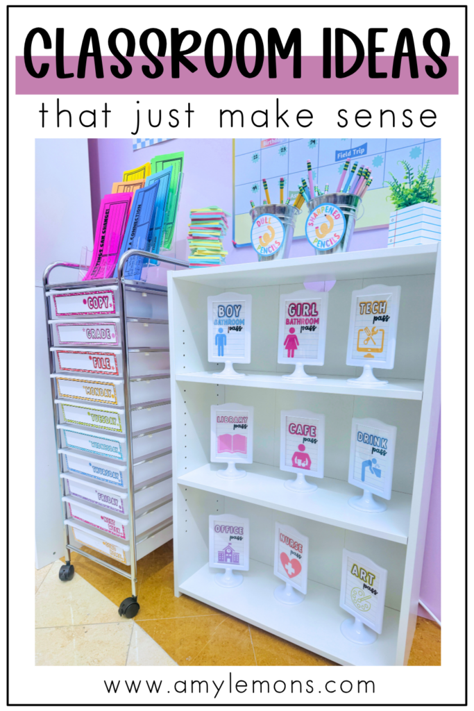 Classroom systems and ideas featuring a hallway pass set up