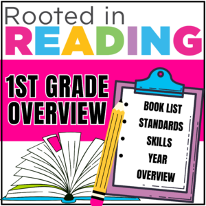 Rooted in Reading 1st Grade: Book List, Year Overview, Binder Covers & Spines | Free