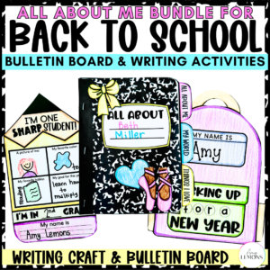 All About Me Activities Bundle | First Week of School Crafts, Writing & Bulletin Boards