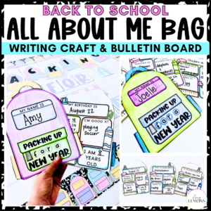 Home 20 All About Me Backpack Craft | Back to School Writing Activity & Bulletin Board
