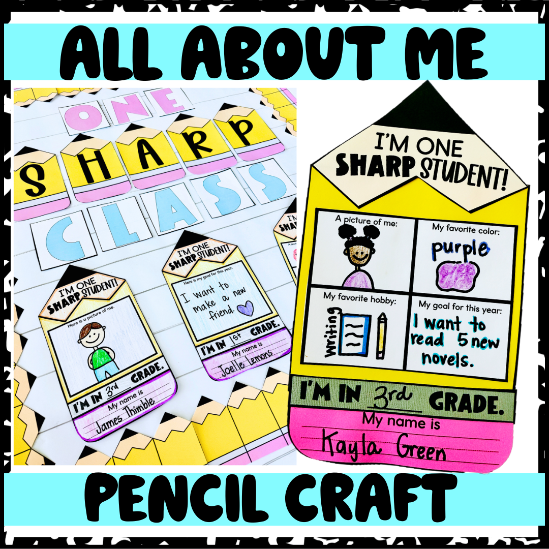All About Me Pencil Craft | Back to School Writing Activity & One Sharp Class Bulletin Board 3 All About Me Pencil Craft | Back to School Writing Activity & One Sharp Class Bulletin Board - Image 3