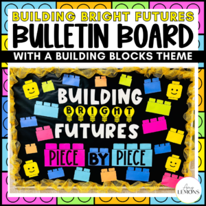 Home 16 Building Bright Futures Bulletin Board Kit | Building Brick Goal Setting Activity