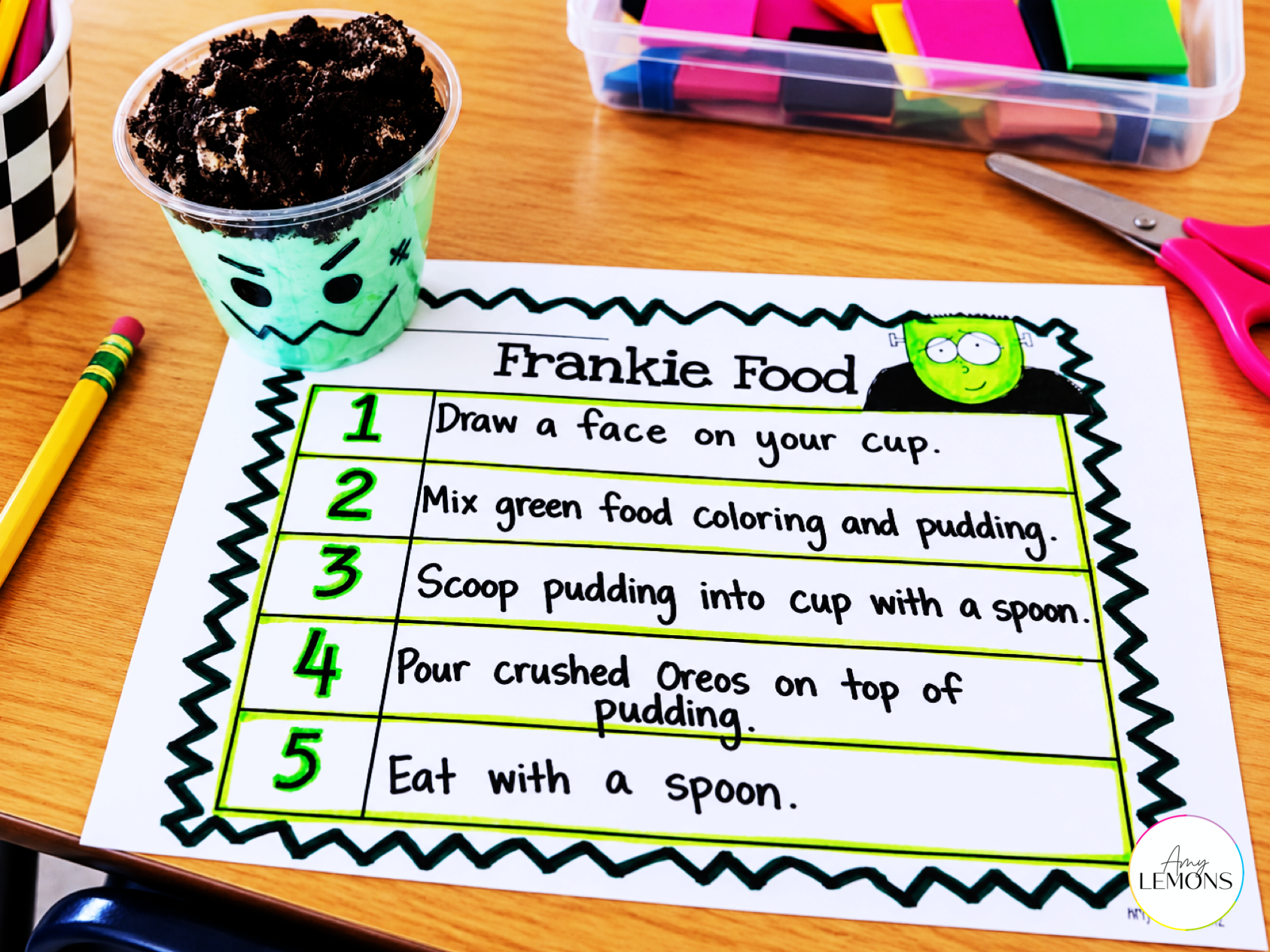 frankenstein halloween classroom snack