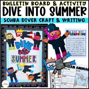 Printable scuba diver craft templates for elementary students